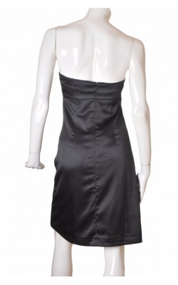 Rochie satin negru cu broderie alba Vero Moda, marime 38