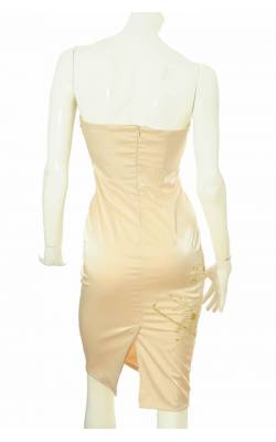 Rochie satin stretch cu broderie aurie Floyd by Smith, marime 36