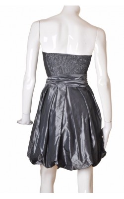 Rochie tafta gri Zara, fusta gogosar, marime S