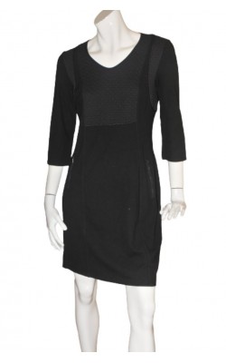 Rochie Yest, mix jerseu neted si texturat, marime 38