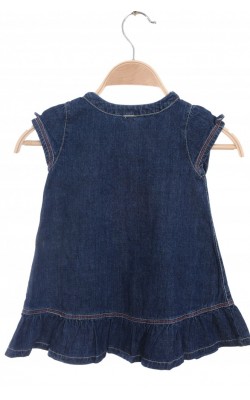 Rochita cu volan Earth, denim subtire, 18 luni