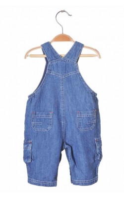 Salopeta denim subtire Next, 0-3 luni