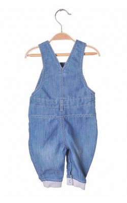 Salopeta George, denim cu imprimeu masina, 3-6 luni