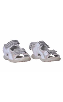 Sandale albe cu argintiu Alive, marime 25