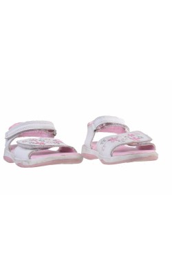 Sandale albe cu broderie Adams Kids, marime 21