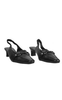 Sandale negre Ecco, piele naturala, marime 37