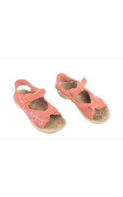 Sandale Twisty, piersica decor flori, marime 33