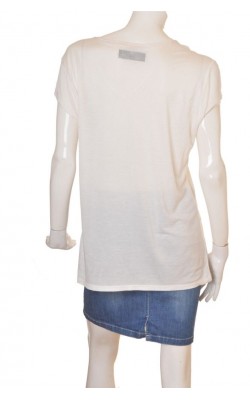 Top alb Never Denim, marime L