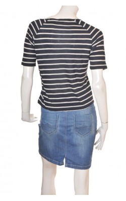 Top bleumarin cu alb Lindex, marime S