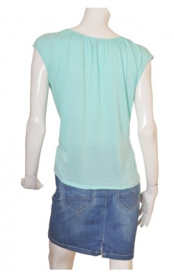 Top jerseu cu guler satin H&M, marime L