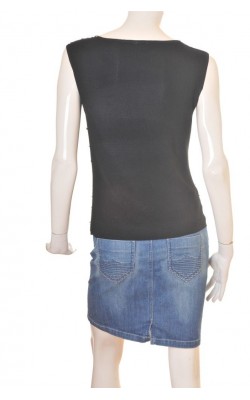 Top jerseu reiat cu broderie Lifetime, marime L