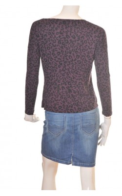 Top mov animal print Vila, marime M