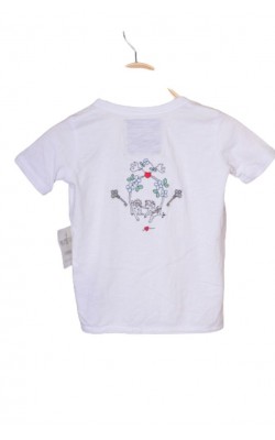 Tricou alb brodat Chill Norway, 5 ani