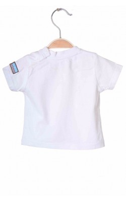 Tricou alb cu maneca scurta Matalan, 0-3 luni