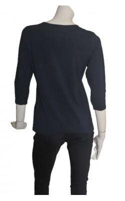 Tricou bleumarin bumbac Pima H&M, marime L