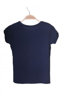 Tricou bleumarin cu imprimeu argintiu Primark, 8-9 ani