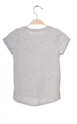 Tricou gri cu paiete H&M. 6-8 ani