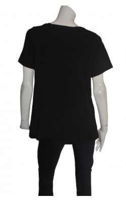 Tricou negru Zizzi, croi evazat, marime 44/46