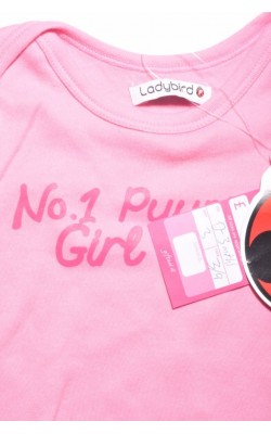 Tricou roz cu imprimeu Ladybird, 0-3 luni