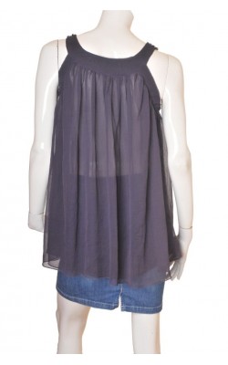 Tunica chiffon mov Saint Tropez, guler margele, marime M