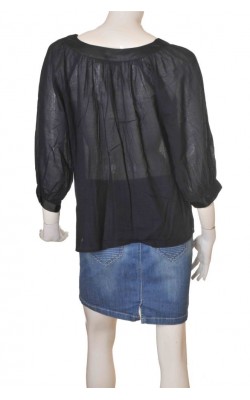 Tunica neagra guler satin Indiska, marime L