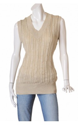 Vesta lunga tricot cu fir metalic Lene V., marime L